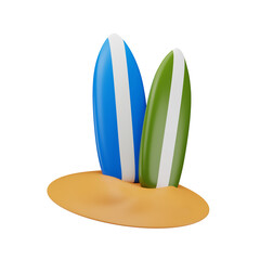 3d surf board illustration