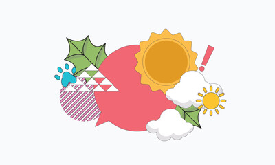 Abstract geometric vector graphic element for posters, artwork, design templates, advertisements, prints.Advertising, commercial banners, posters, brochures, billboards, sales.