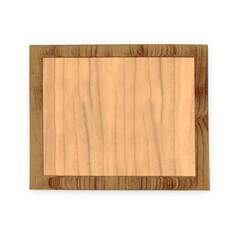 wooden frame isolated on transparent background