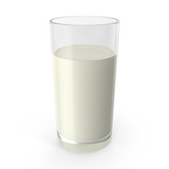 glass of milk isolated on transparent background