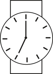 Father's Day Watch Line Vector Icon. Editable Stroke