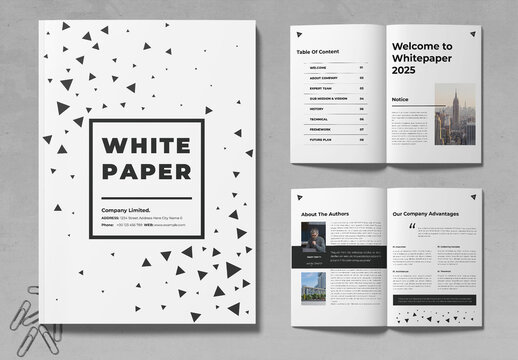 White Paper Layout Design Template