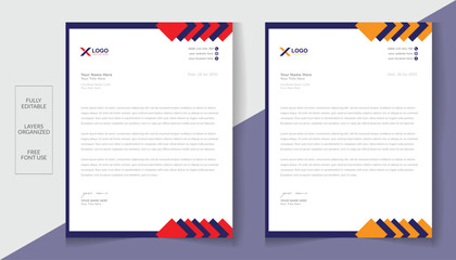 Fototapeta premium Modern corporate company letterhead design template