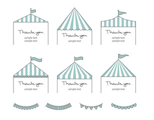 テントなフレーム ボーダー ベクター グラフィック 素材