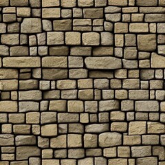 Fototapeta premium Stone Seamless Pattern, Wall background, Brick Seamless Pattern, Wall Background, Rock Wall, Bricks, Rock Pattern, Generative AI