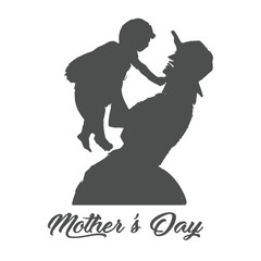 Happy Mothers Day. Mothers Day Greeting Card for print or use as poster, flyer or T Shirt