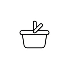 Basket icon design with white background stock illustration
