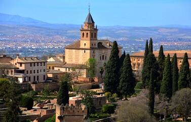 Fototapeta na wymiar Vue sur l'Eglise Santa Maria de la Encarnacion (Sta Maria de la Alhambra), Espagne, Europe 6