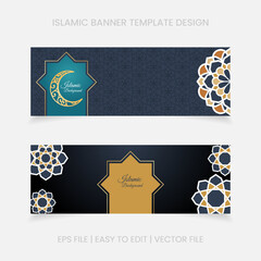 islamic banner background design template
