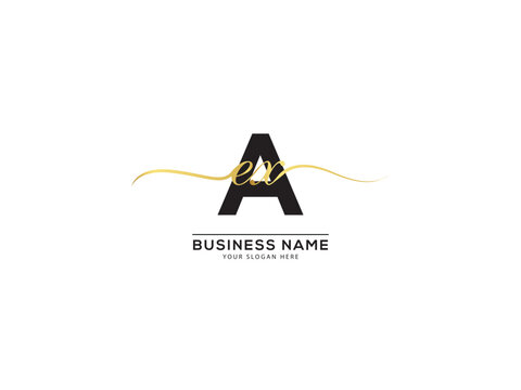 Feminine AEX eax Signature Logo Letter For Store