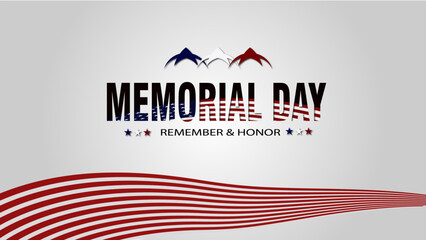 Obraz premium american flag background Memorial Day design illustration vector