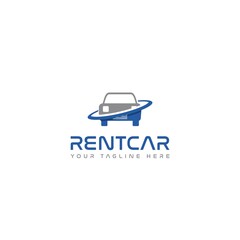 Logo for a rent car company template isolated on white background