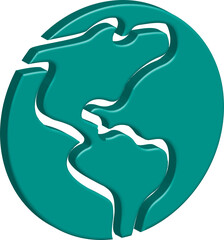 Obraz premium Globe icon PNG file