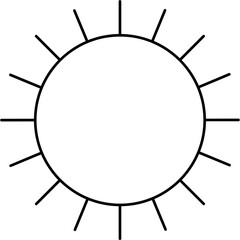Sun Outline Illustration
