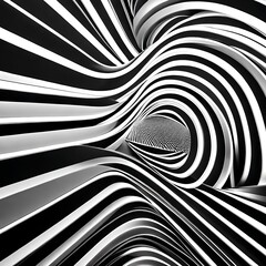 A minimalistic pattern of white lines on a black background1, Generative AI