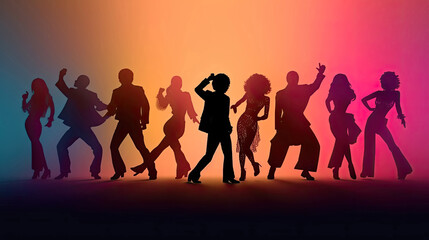 Silhouette Soul Party Time Dancers