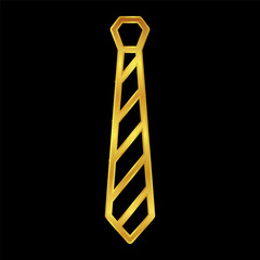 tie icon in gold colored