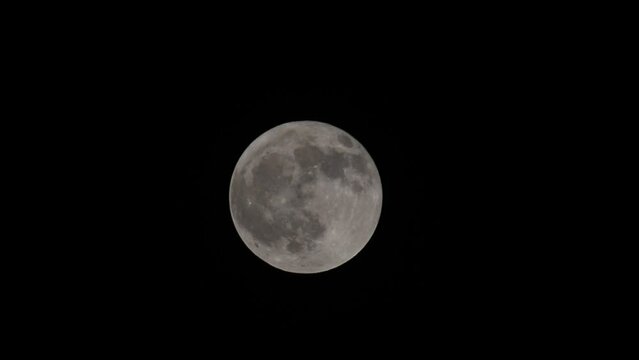 The Full Flower Moon of May 2023 seen from Hertford Heath, UK.