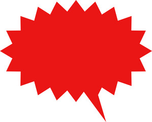 ギザギザのポップな爆弾吹き出しイラスト