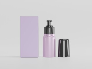 Cosmetic perfume bottle 3d illustration with white background 