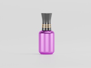 Cosmetic nail polish 3d illustration with white background 