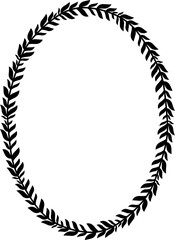 oval frame Flower frame leaf wreath Frame picture vector photo frame floral border Black decoration romantic winner award congratulations wedding anniversary birthday new year newborn Christmas