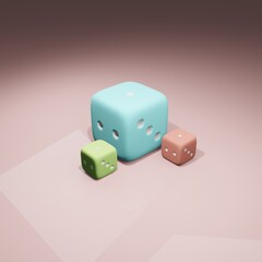 very cute and cool 3d dice collection