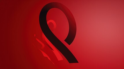  a red background with a black number two on it's side.  generative ai