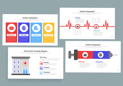 Physical Health Data with Talk Bubble Element Infographic Layout