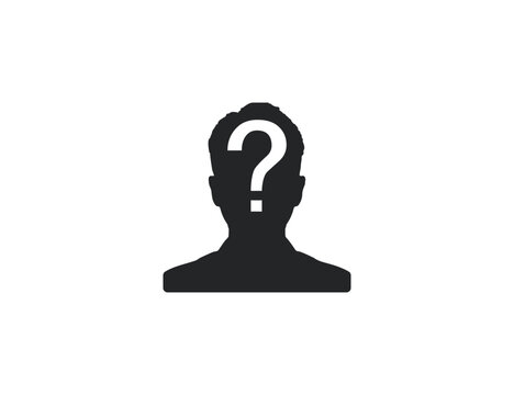 Anonymity, unknown icon. Vector illustration.