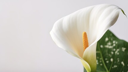  a large white flower with a green stem in a vase.  generative ai