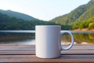 Coffee  white ceramic mug, blank Mug MockUp, Coffee Cup 
