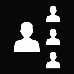 Avatar people icon symbol vector. Illustration of the human profile account. EPS 10