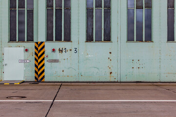 Hangar gate of the old Tempelhof Airport in Berlin