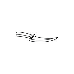 Knife Weapon Modern Line Simple Logo