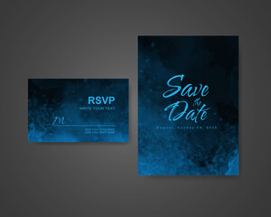 Wedding invitation with abstract watercolor background