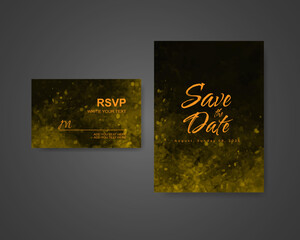 Wedding invitation with abstract watercolor background