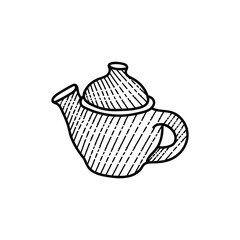 Teapot Water Line Art Creative Logo
