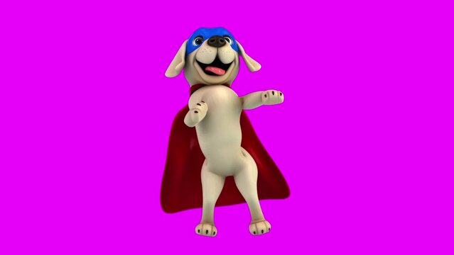 Fun 3D cartoon brown Labrador retriever (with alpha channel)