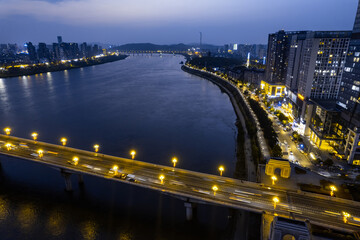 Fototapeta na wymiar China Zhuzhou city night view
