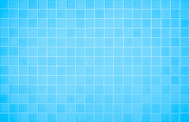 Blue ceramic wall and floor tiles abstract background. Design geometric mosaic texture for the decoration of the bedroom.