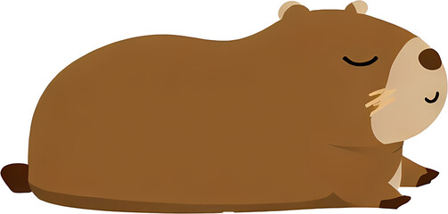 illustration of a cartoon capybara