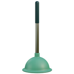 3d Toilet plunger illustration with transparent background isolated design