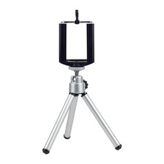 tripod with phone mount, tripod isolated from background
