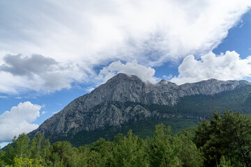 The scenic views from Trabenna, which was a city in ancient Lycia, at the border with Pamphylia, near Sivri Dağ and  Geyikbayırı, the rock climbing center, Antalya