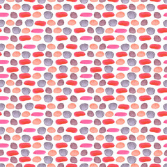 Hand drawn watercolor abstract spots seamless pattern on white background. Gift-wrapping, textile, fabric, wallpaper.