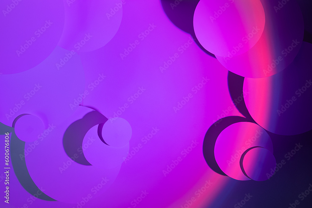 Aufkleber colorful abstract pattern with circles in radial gradient light of purple and pink color with shadow