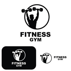 Gym Logo, Fitness Logo Vector, Design Suitable For Fitness, Sports Equipment, Body Health, Body Supplement Product Brands
