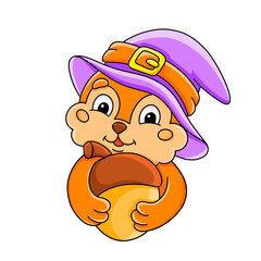 Cartoon character. Isolated on white background. Design element. Template for your design, books, stickers, cards. Vector illustration.