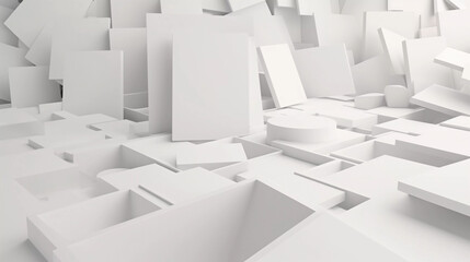 abstract white 3d render